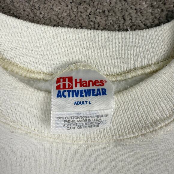 Vintage Kentucky Sweatshirt Born To Be Wild Crewneck White Size L Eagle Nature - Picture 4 of 5